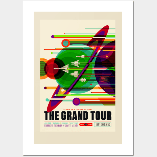 Retro Vintage Nasa Grand Tour Advert Posters and Art